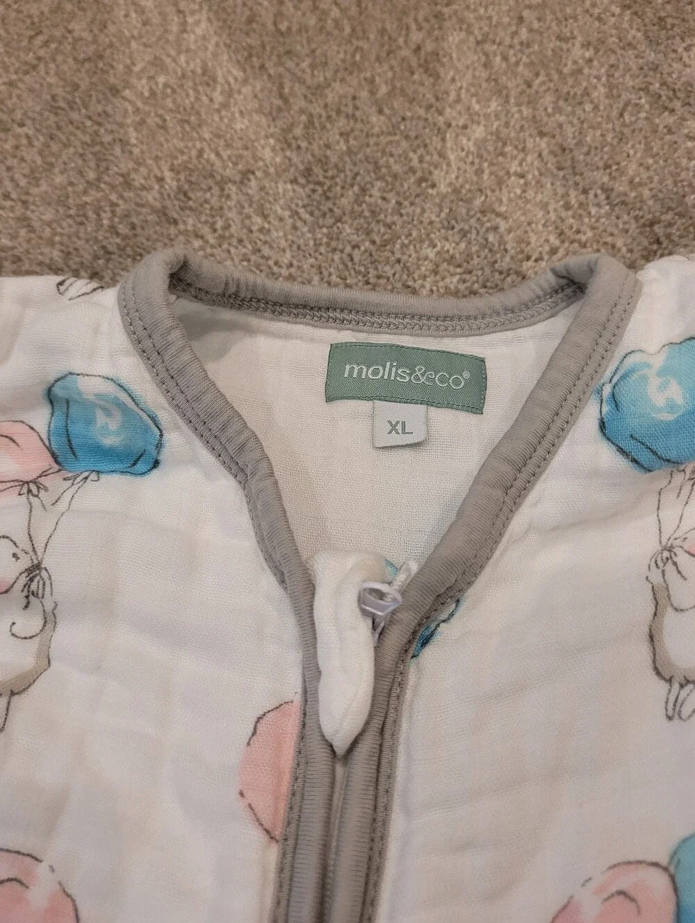 Molis&Co Baby Rabbit And Balloons Sleep Sack Size XL